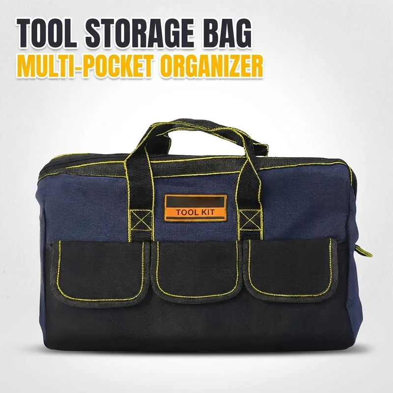 Waterproof Heavy Duty Tool Bag with Large Capacity Multi-Pocket Electrician Storage Bag for Workshop, Construction, Home Use