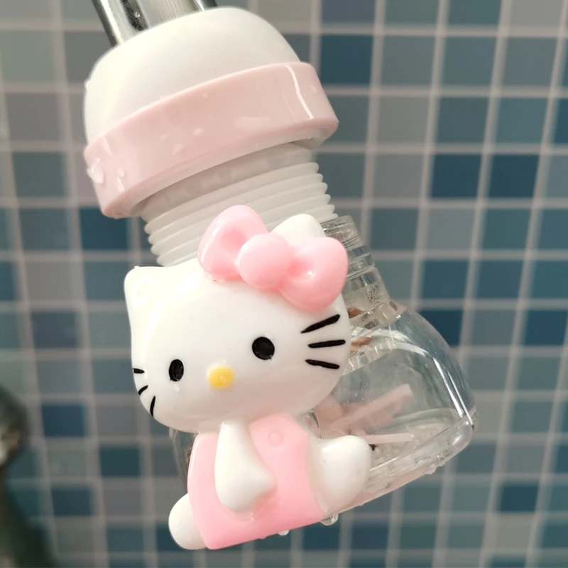 Creative Hello Kitty Kitchen Shower Faucet Kawaii Splash-proof Faucet Filter Household Rotatable Faucet Filter Home Goods Gift