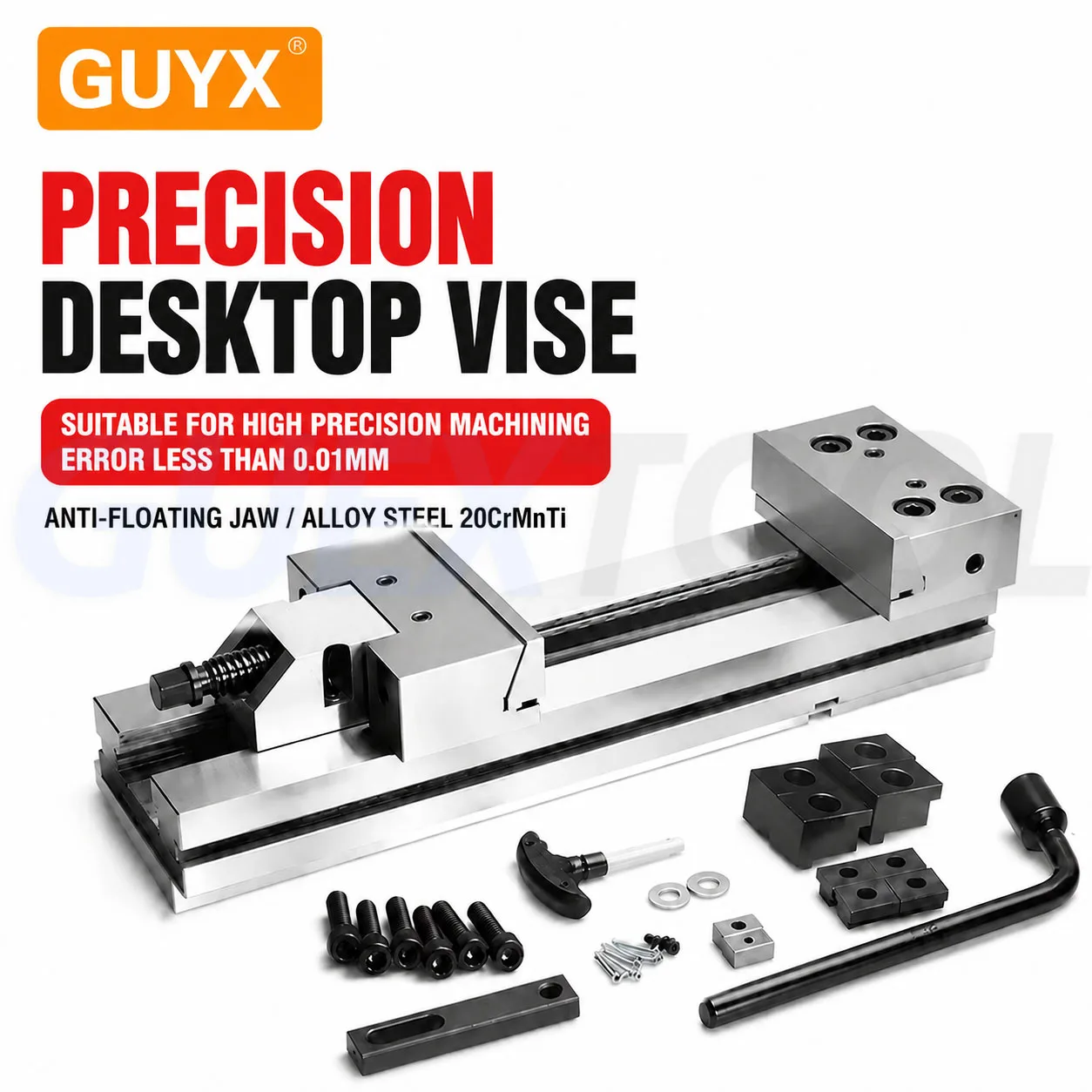 GT100x100 & GT125x150 Machine Vise 4/ 5inch Precision Desktop Vise For CNC Machining Center Lathe and Milling Machine