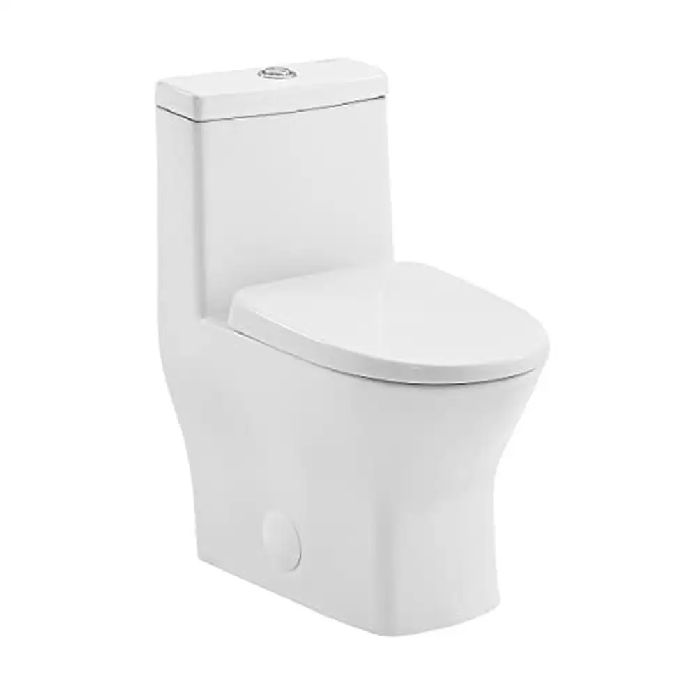 SM-1T277 Sublime II Round Toilet 1.1/1.6 gpf Ceramic Material Soft-Close Seat Space-Efficient Design Tank Bowl Seat Included