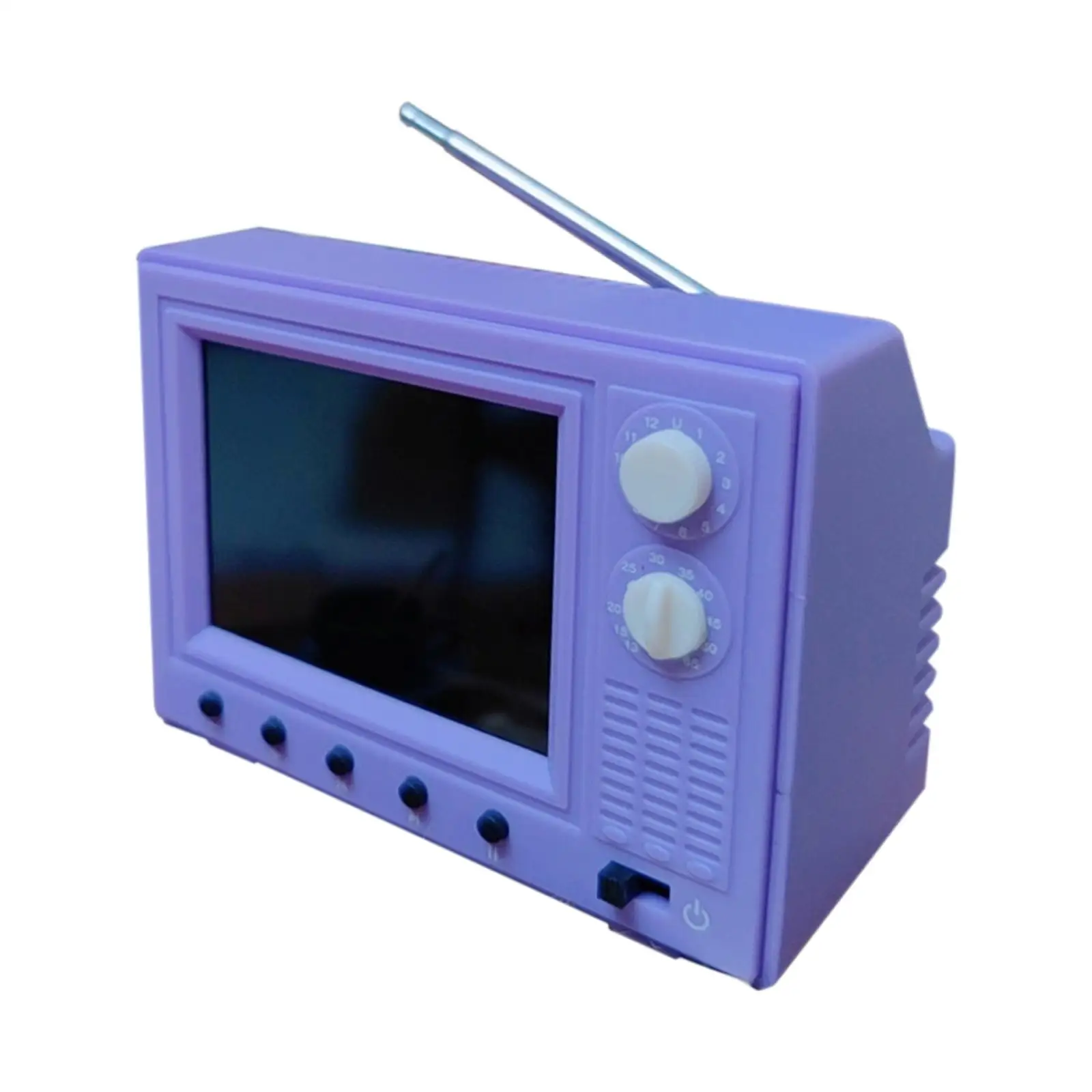 12a scala casa delle bambole TV giochi di imitazione giocattolo mobili per bambole in miniatura per bambole da ragazza piccolo televisore giocabile mini televisore set