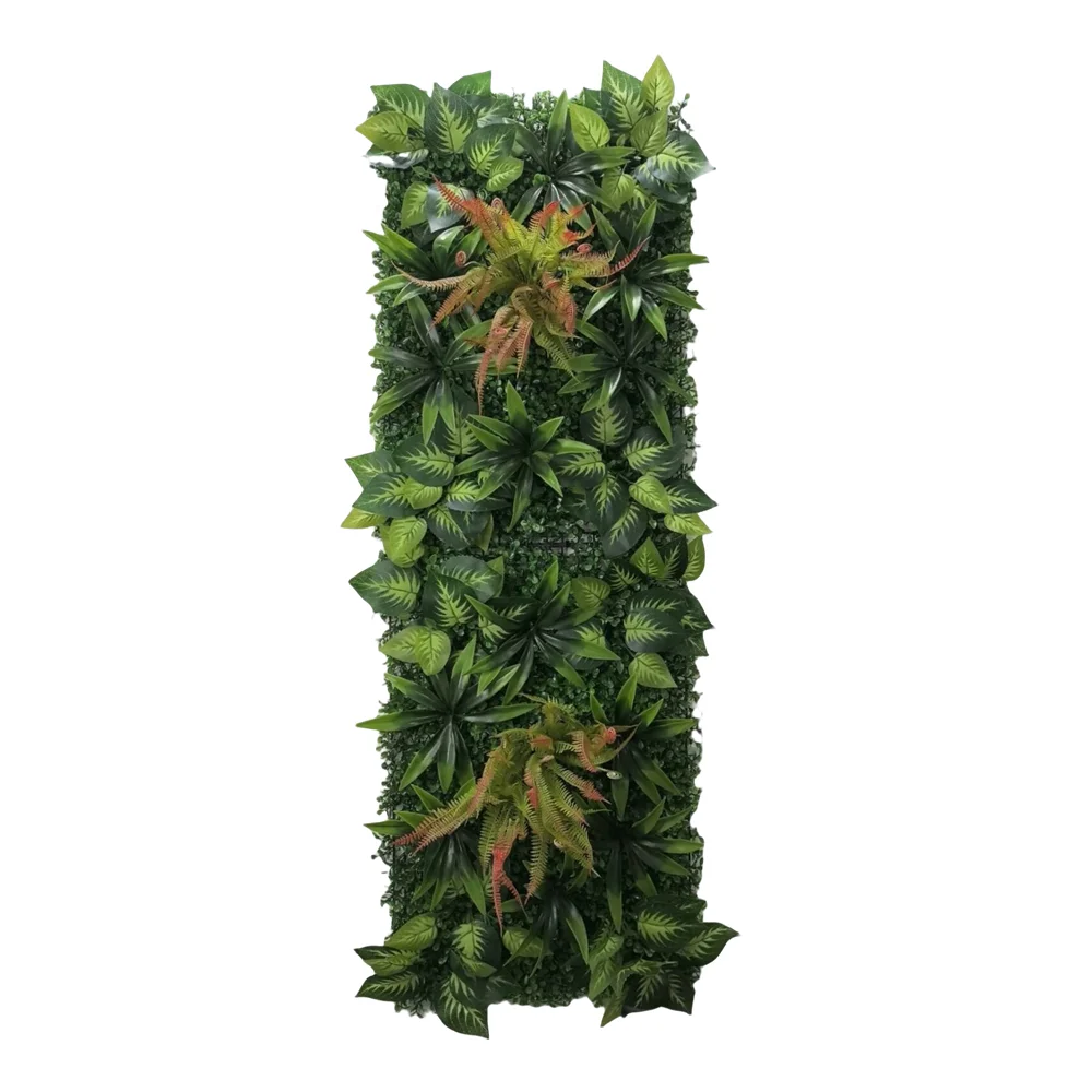 Home Decoration White Artificial Flower Artificial Lawn Plant Wall Panel Wisteria Green Straw Mat