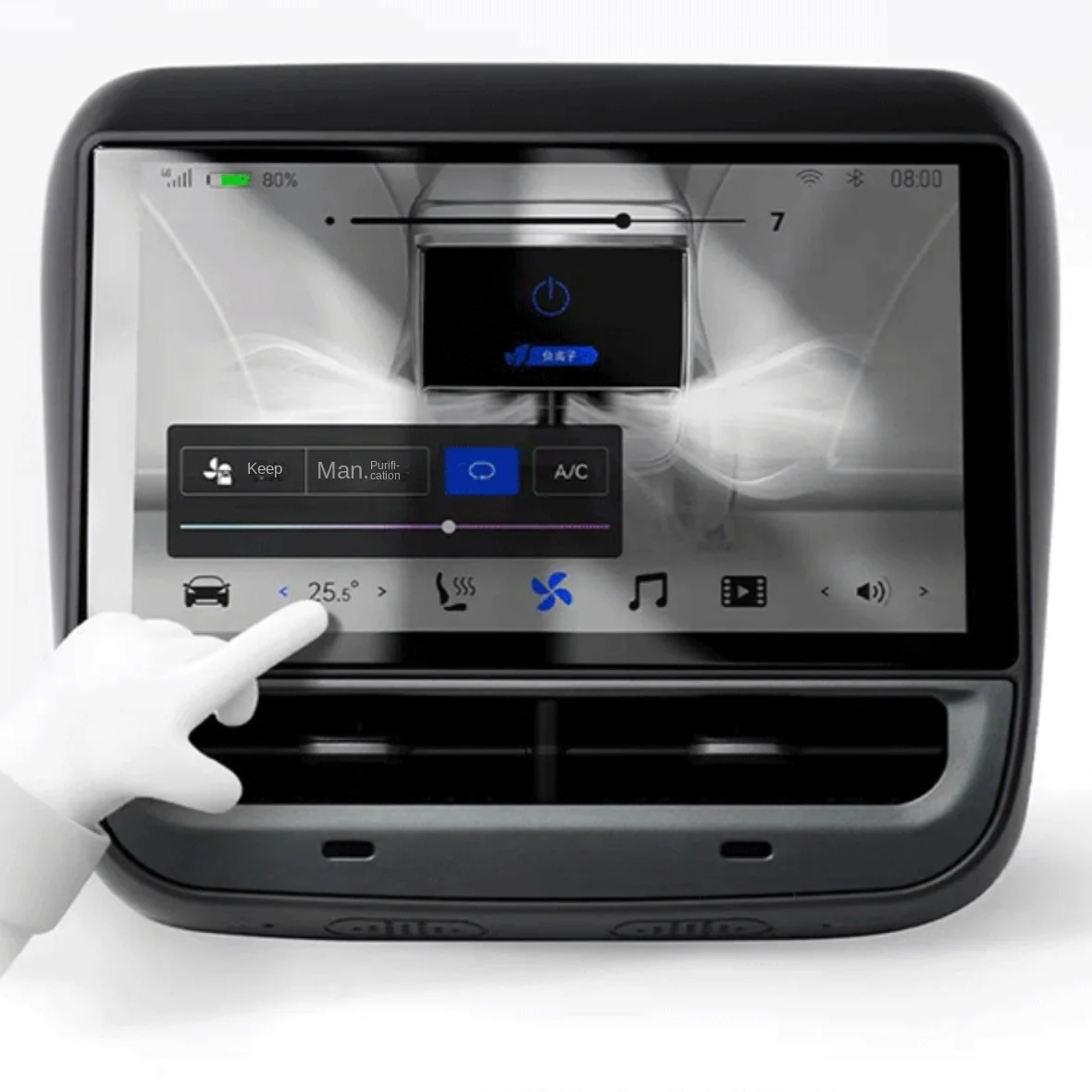 شاشة ترفيه خلفية ذكية Tesla-MODEL 3/Y إصدار 4G 4+64G فتحات هواء مزدوجة PLAID 7.0 #5