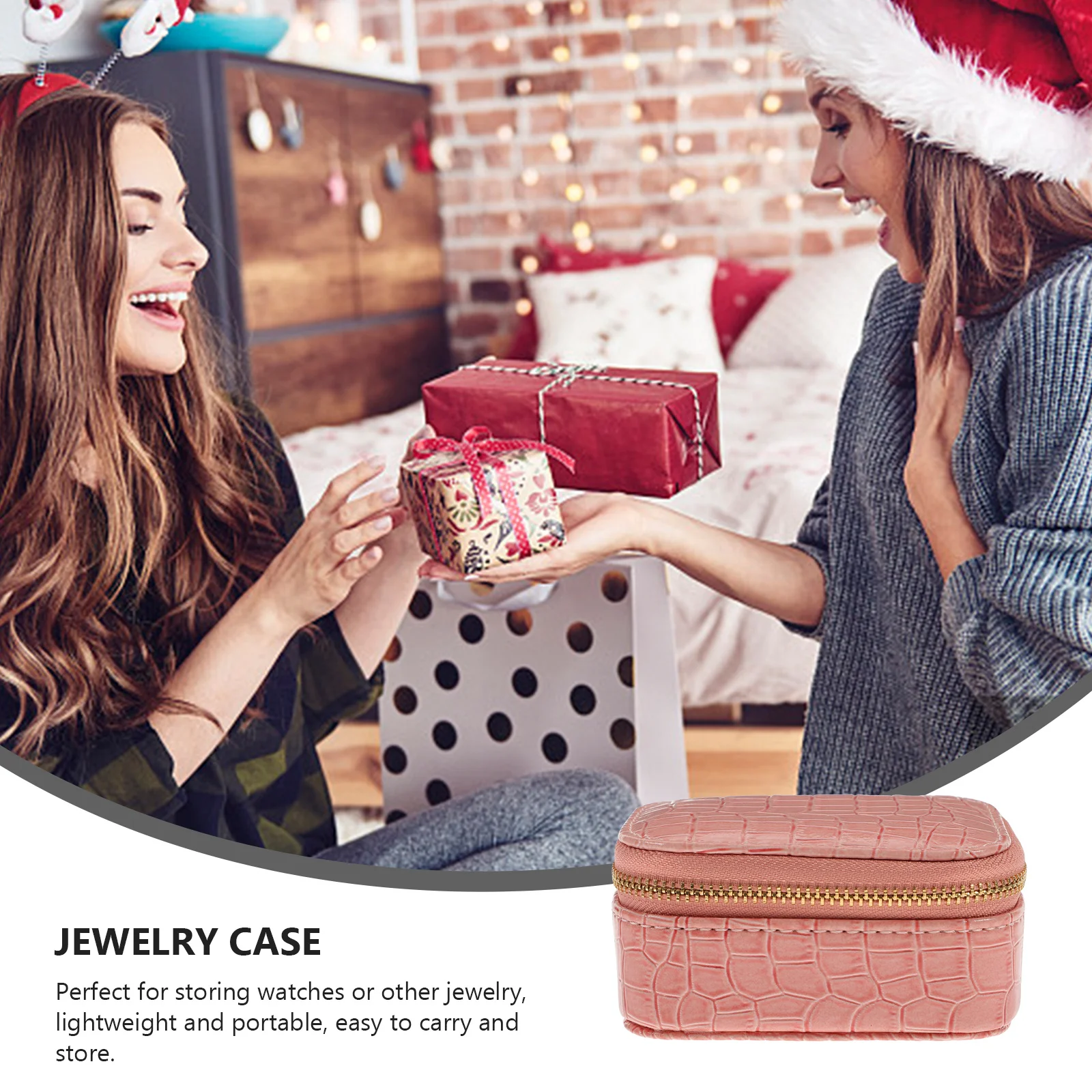 

Small Portable Jewelry Box Travel Case Organizer for Necklaces Bracelets Rings Storage Mini Jewelry Travel Case