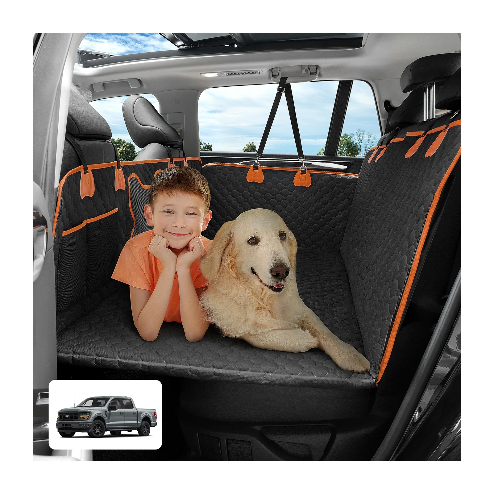

Car Dog Seat Cover for Back Seat Waterproof Auto Rear Pet Seat Protector Mat Nonslip Universal Safety Carrier For Outing Dogs
