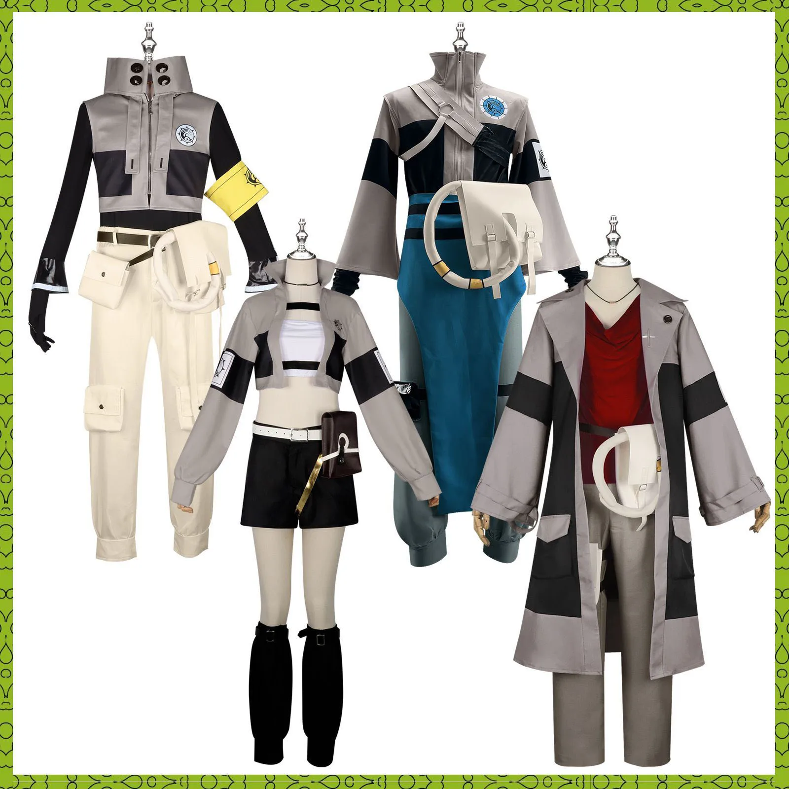 Kostium Cosplay Hot Wasteland Battle Ghost Luther Riyu Engine Zanka Yameru Tamuji Pełny Zestaw Anime Halloween Strój na Scenę do Odgrywania Ról