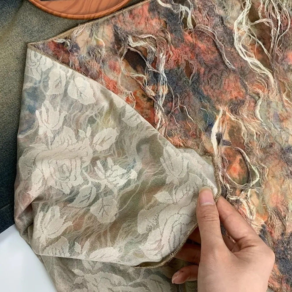 Kopfbedeckung Y2K Wasteland Style Haarschal Hip Hop Punk Tie-Dye Haarband Vintage Stirnband Distressed Ripped Tube Top Streetwear