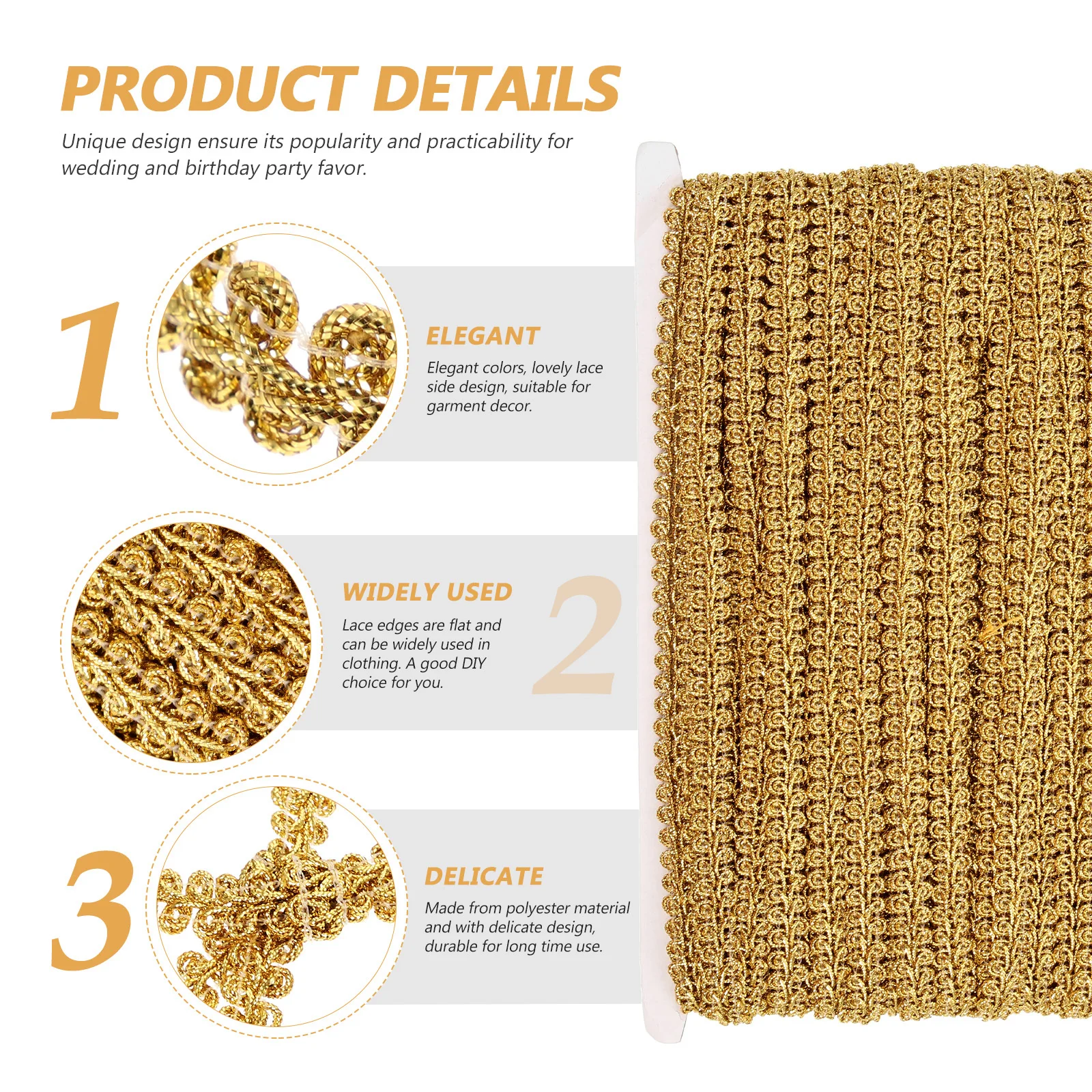 

1 Roll Wavy Lace Trimming Hollow Design For Diy Dress Garment Sewing Supply Handmade Craft Accessories Decorative Laciness