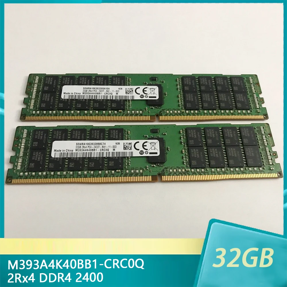 

1Pcs M393A4K40BB1-CRC0Q For Samsung RAM 32GB 2Rx4 DDR4 2400 PC4-2400T-R 19200 Server Memory