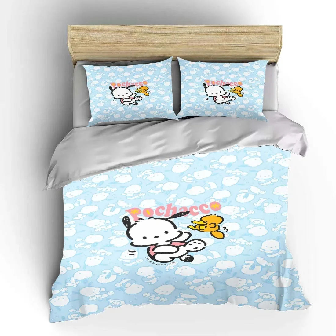 

Pochacco Dog Bedding Set Baby Fashion 3 Pieces Set King Size Baby Bed Set US Twin Adult Bed Cover Bedroom Quilt Duvet Gift