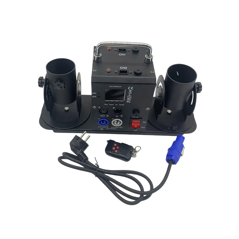 Double Head Confetti Launcher DMX512 Stage Effect Machine 60W for Weddings Parties DJ Events Clubs Concerts Celebrations