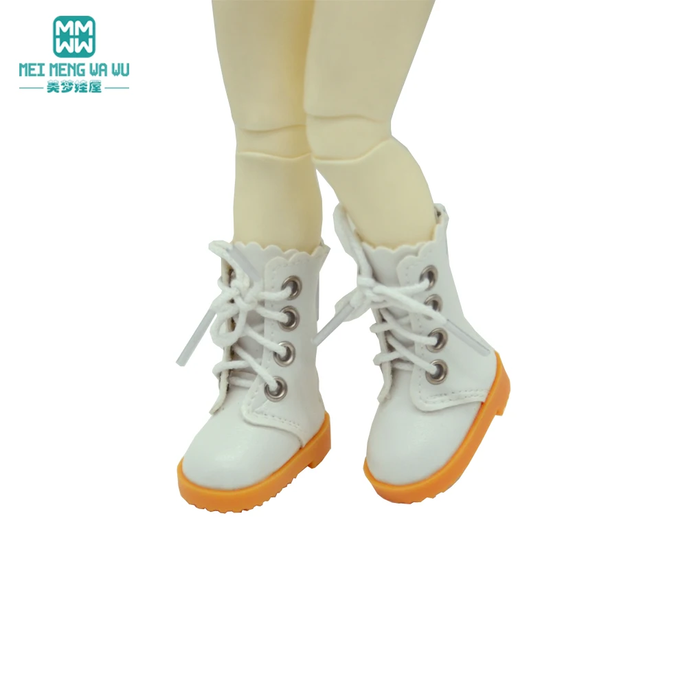 4.5cm Toy Doll Shoes EXO 1/6 YOSD BJD Doll Accessories Fashion Snow Boots Martin Boots Cute Bow Leather Shoes