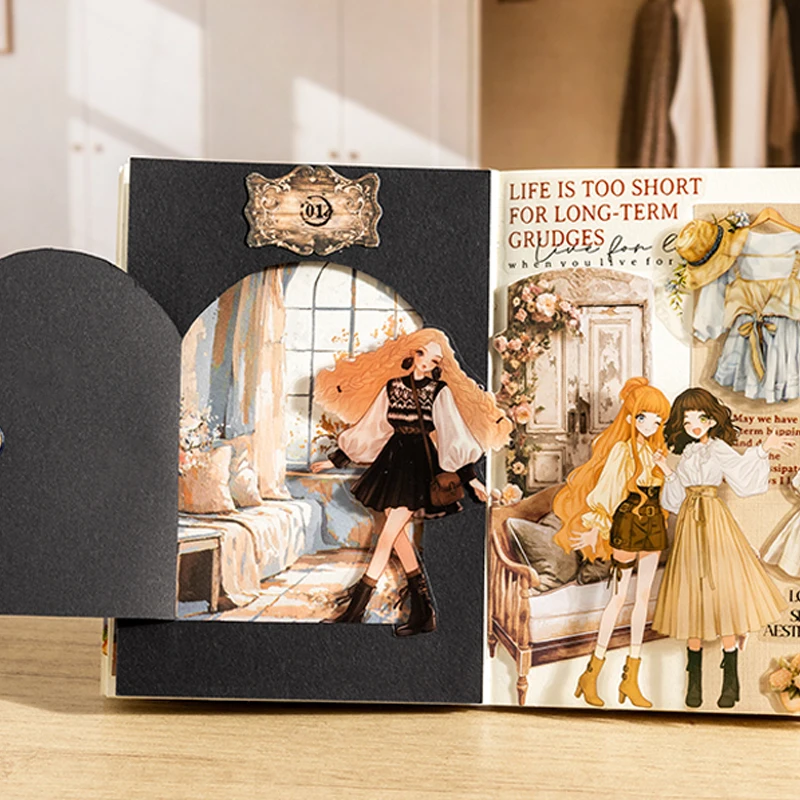 60/80 قطعة سلسلة ملابس دودو الأسبوعية ملصقات PET ذاتية الصنع إطار صور سجل القصاصات ألبوم جراب هاتف فنجان شاي الكمبيوتر المحمول مذكرات #5