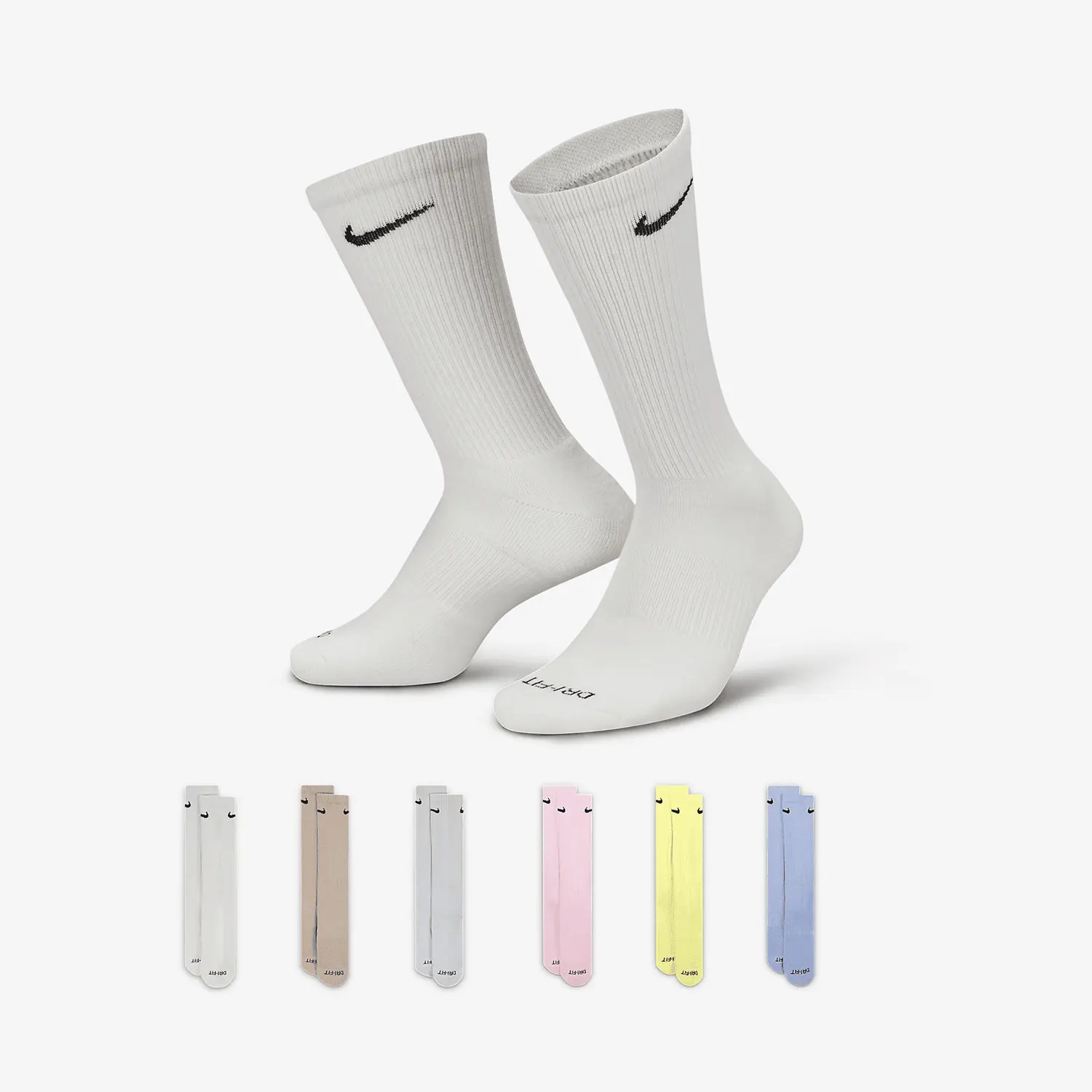 

Nike genuine spring new men's and women's sports breathable mid tube socks three pairs set SX6897-906