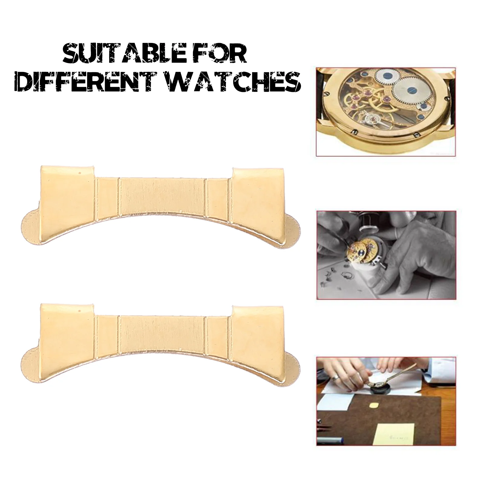 1Pair Stainless Steel Watchband Connecting Ends Reliable Locking Mechanism for Strap Replacement Easy to Use DIY Connector Part