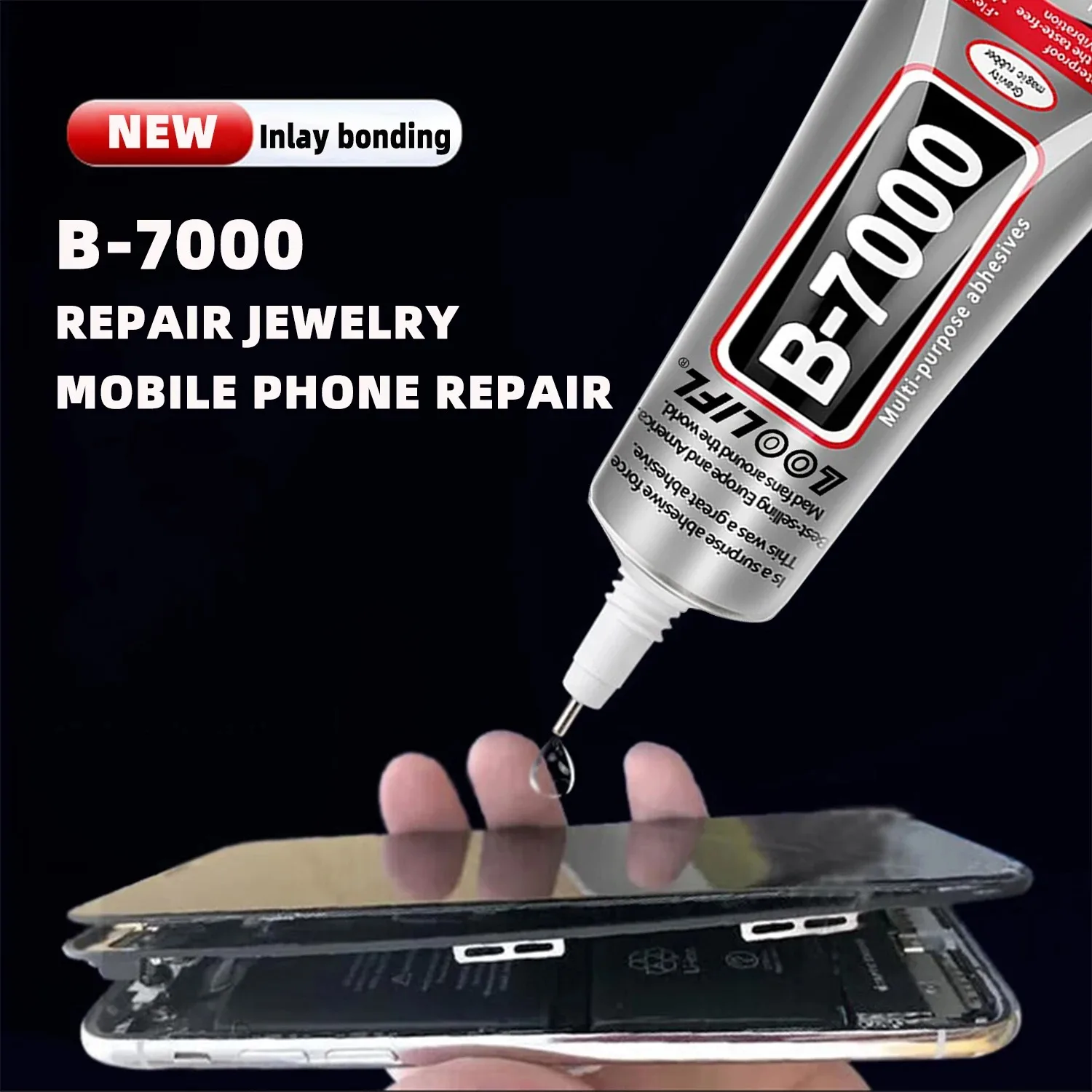 B7000 Ultra-Strong Repair Adhesive 15/50/110ml for Smartphone Screens Jewelry DIY Projects - Fast Curing Bonding Power