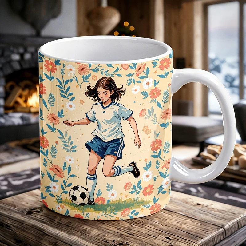 

Vibrant Floral Soccer Theme Buttons - Perfect for Sporty Style Mug with a bottle opener function of 2026 Major Football Event