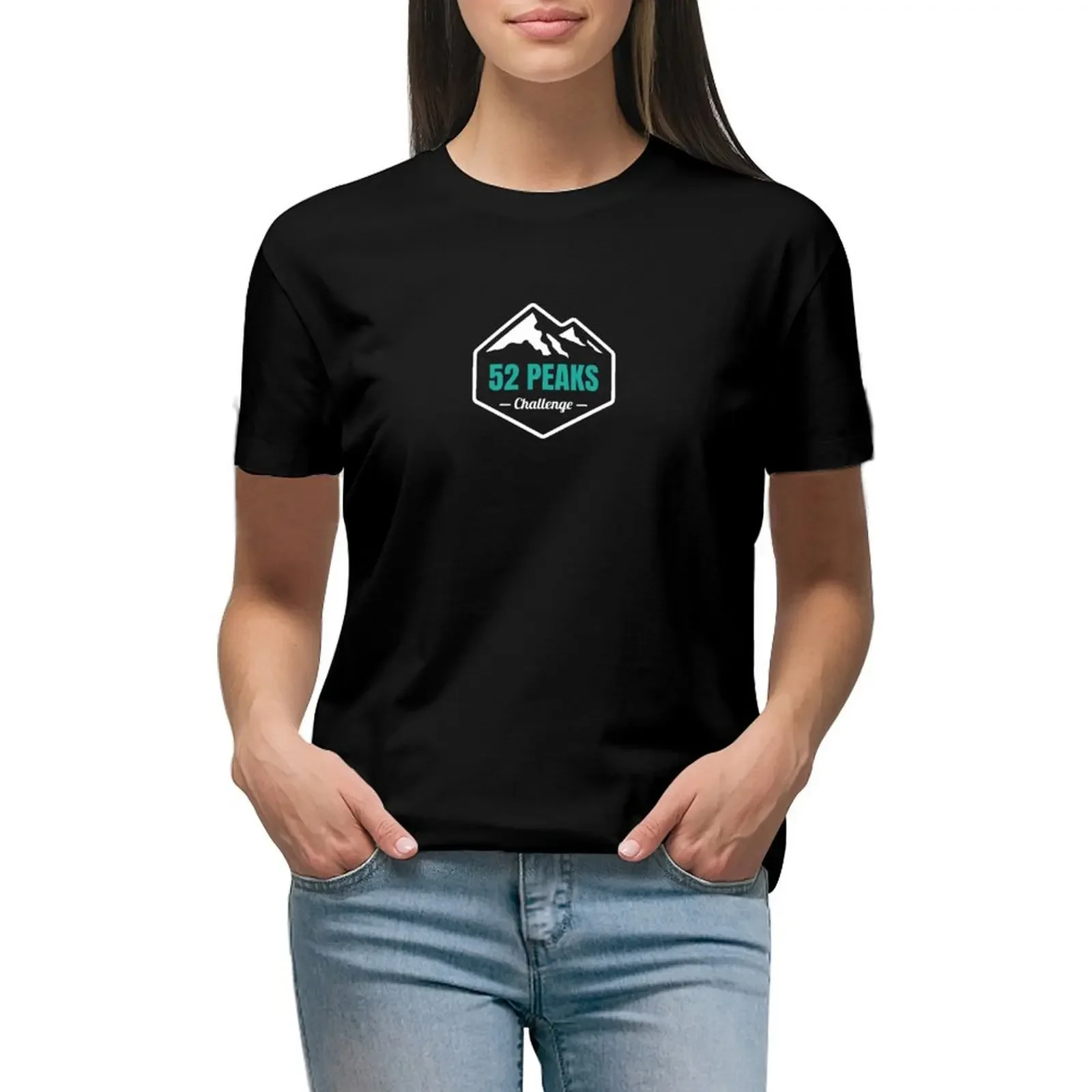 

52 Peaks Challenge T-Shirt customs anime funny customs design your own plain t shirts for Women