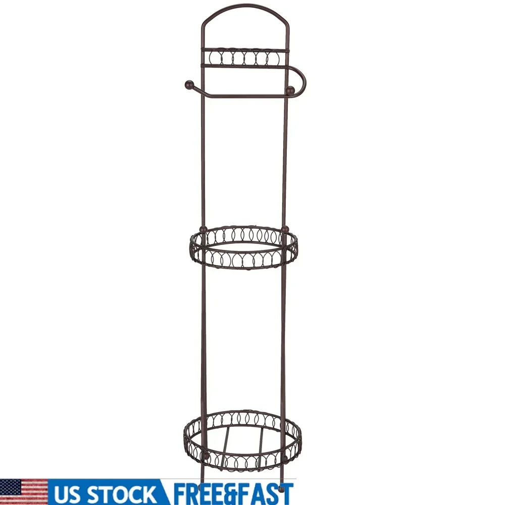 

Отдельно стоящий держатель для туалетной бумаги, диспенсер для салфеток, деревенская матовая отделка, экономия места, органайзер для ванной комнаты, вмещает 3 рулона