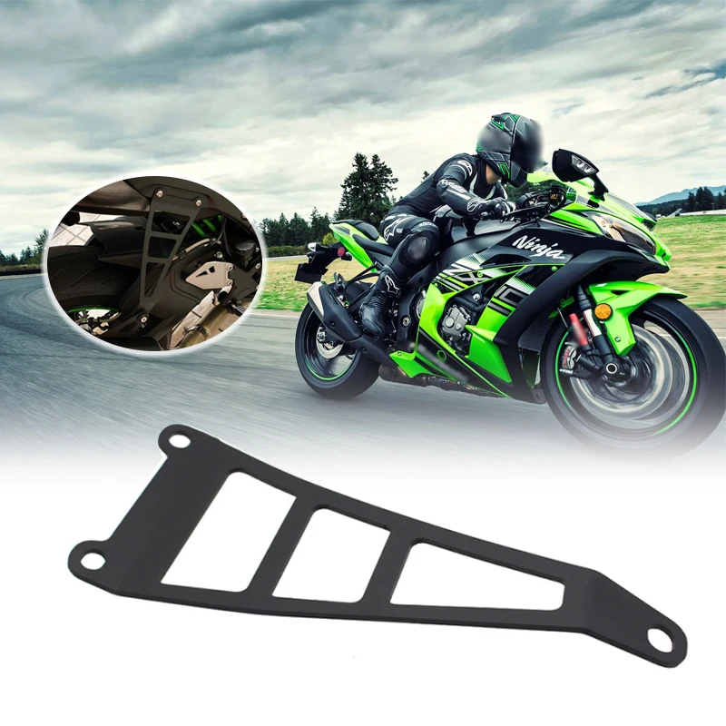 Motorcycle ZX10R Exhaust Hanger Bracket Rear Foot Pegs Footrest Blanking Plate Fit For KAWASAKI Ninja ZX 10R 2011-2018 2016 2017