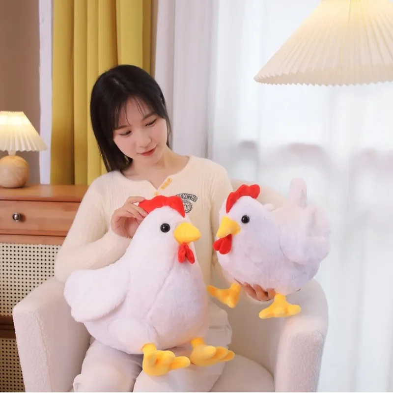 30/40 センチメートル新しいかわいい大きなオンドリぬいぐるみ子供の睡眠人形子供のクリスマスギフトペットの装飾