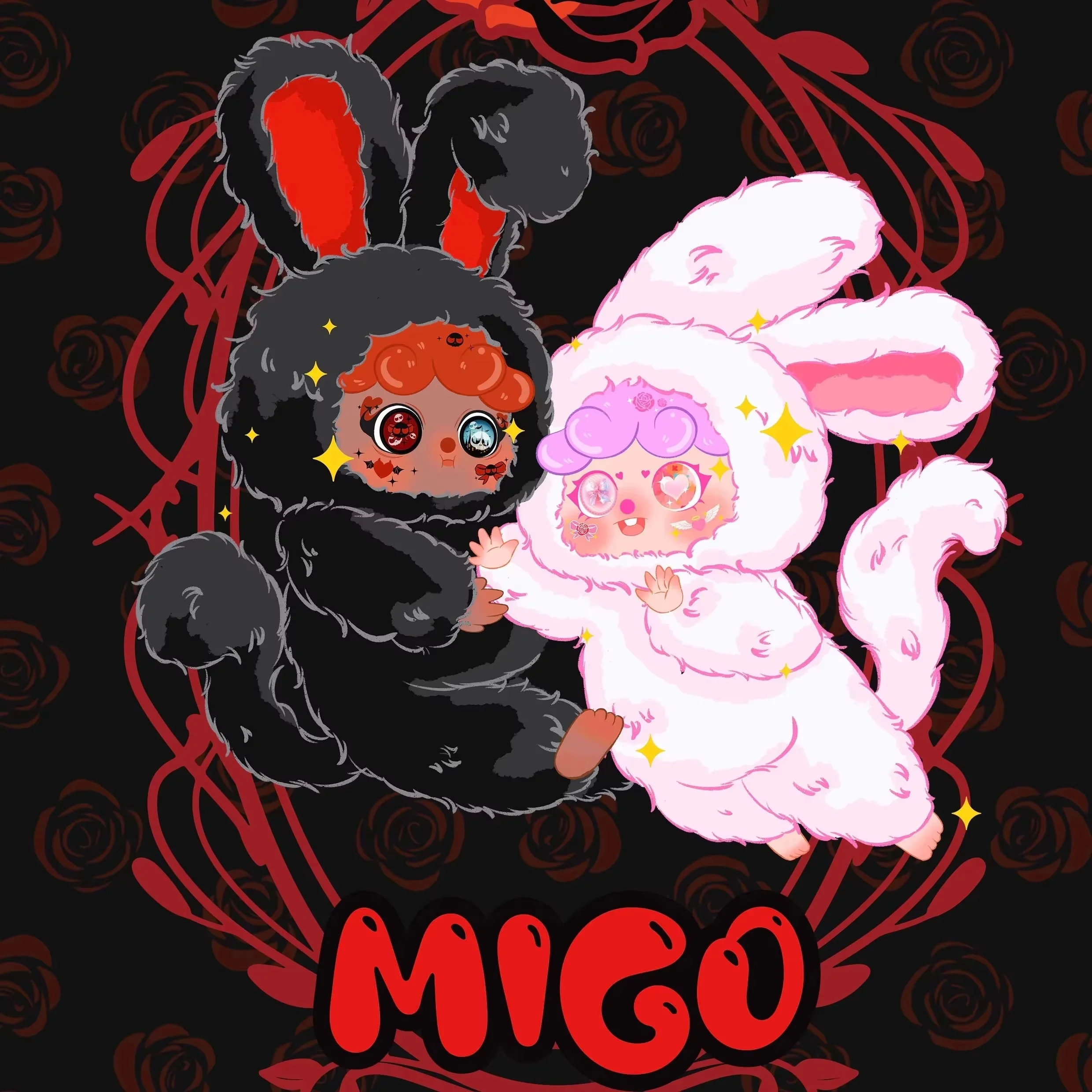 

New MIGO Twins 400% Night and Day Series Mysterious Blind Box Trendy Doll Handmade Cartoon Character Model Ornament Gift