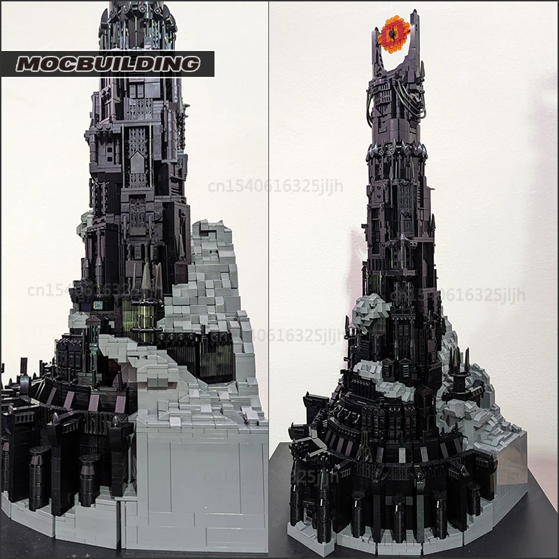 The Rings Movie Dark Tower Moc Building Blocks UCS Orthanc Model Technology Bricks DIY Assembly Sets Collection Toys Xmas Gift