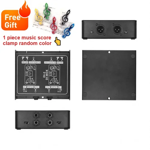 Imagen 2 del producto Audio 2 canales DI Box Alctron caja directa pasiva mini convertidor de Audio de inyección 1 canal equipo de DJ para espectáculo en vivo al aire libre