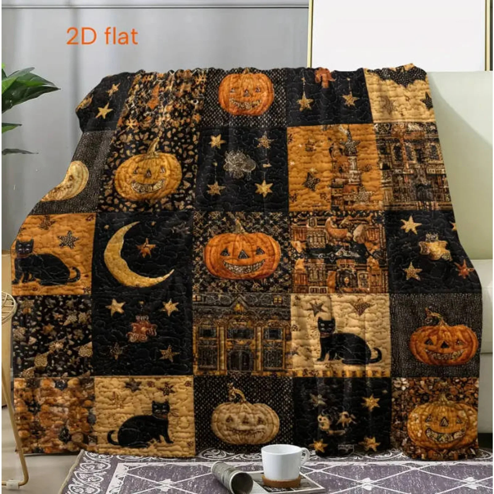 Hamburger Food Blanket Realistic Triple Beef Cheeseburger French Fries Flannel Throw Blanket  Funny Fast Food Warm Sofa Cover