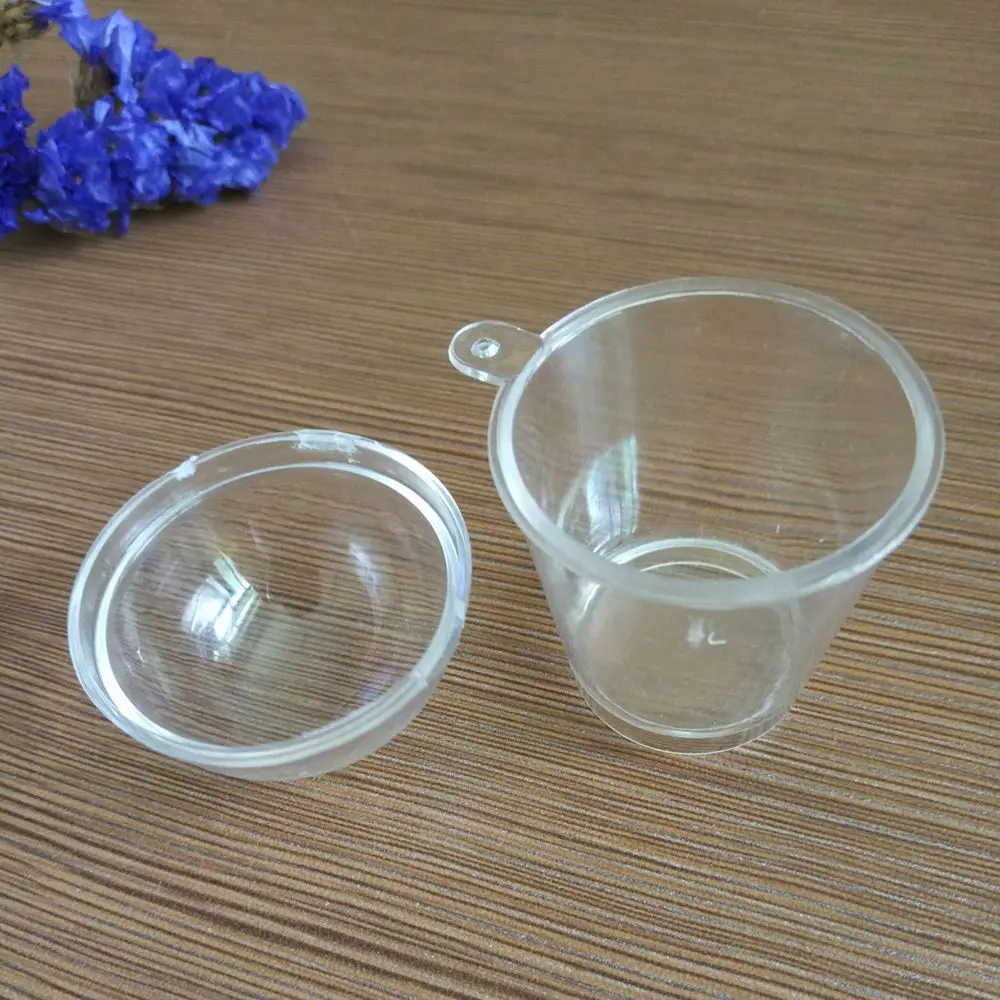 10pcs Macaron Baking Plastic Popcorn Ice Cream Cups Miniature Frappuccino Cup Cover Lid Cake Decorating