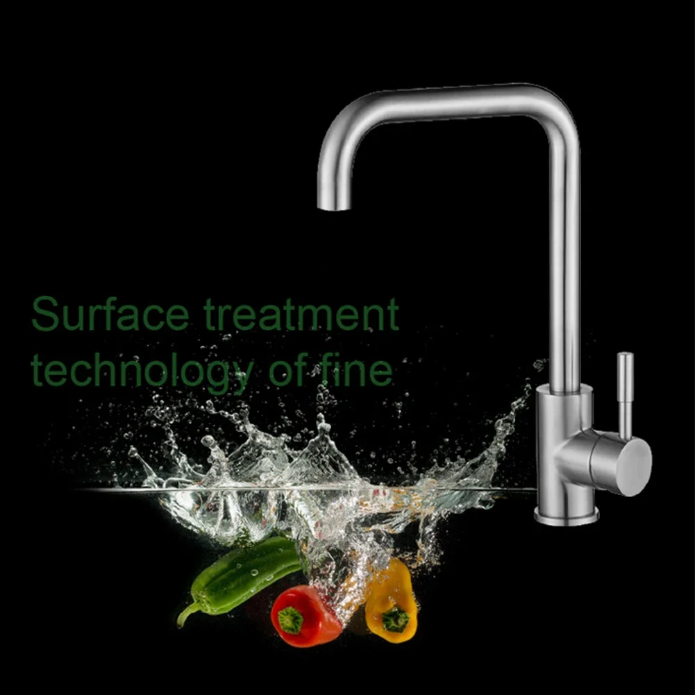 304 Stainless Steel Kitchen Faucets Hot Cold Water Mixer Single Handle Pull Out Sink Faucets Deck Mounted Water Taps