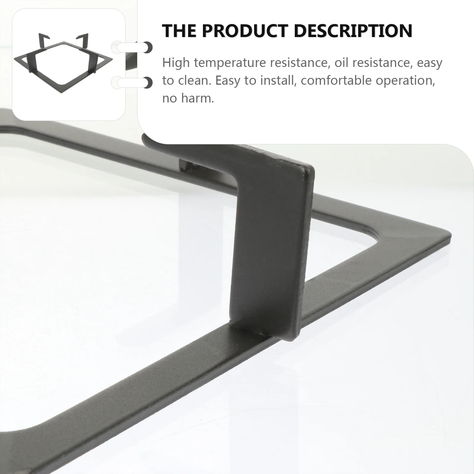

Gas Stove Rack High Temperature Resistant Cast Iron Kitchen Stove Bracket Stable Support for Gas Burner Easily Installed