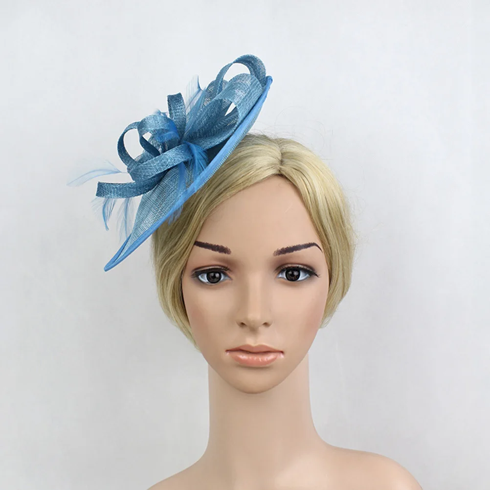 

Винтажные женские головные уборы-волшебники, синие элегантные коктейльные чаепития, свадебная шляпа, уникальные аксессуары для волос