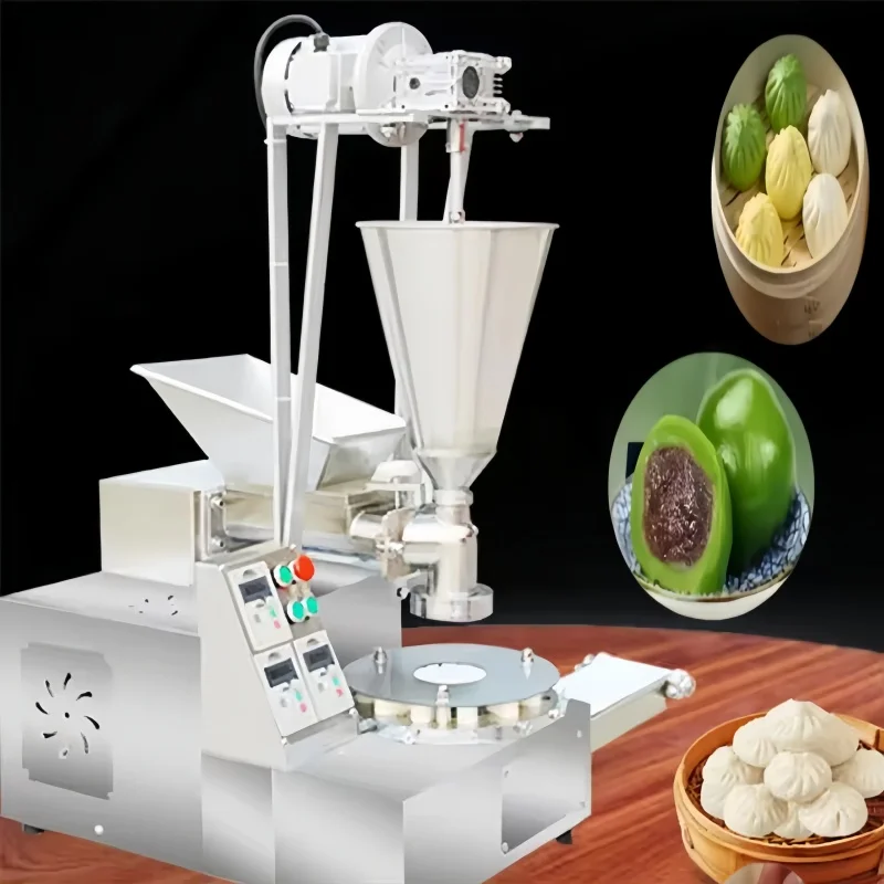 ماكينة صنع كعكة محشوة أوتوماتيكية على البخار لسطح المكتب ماكينة صنع مومو نيبال أوتوماتيكية ماكينة باوزي ماكينة صنع شياولونغباو