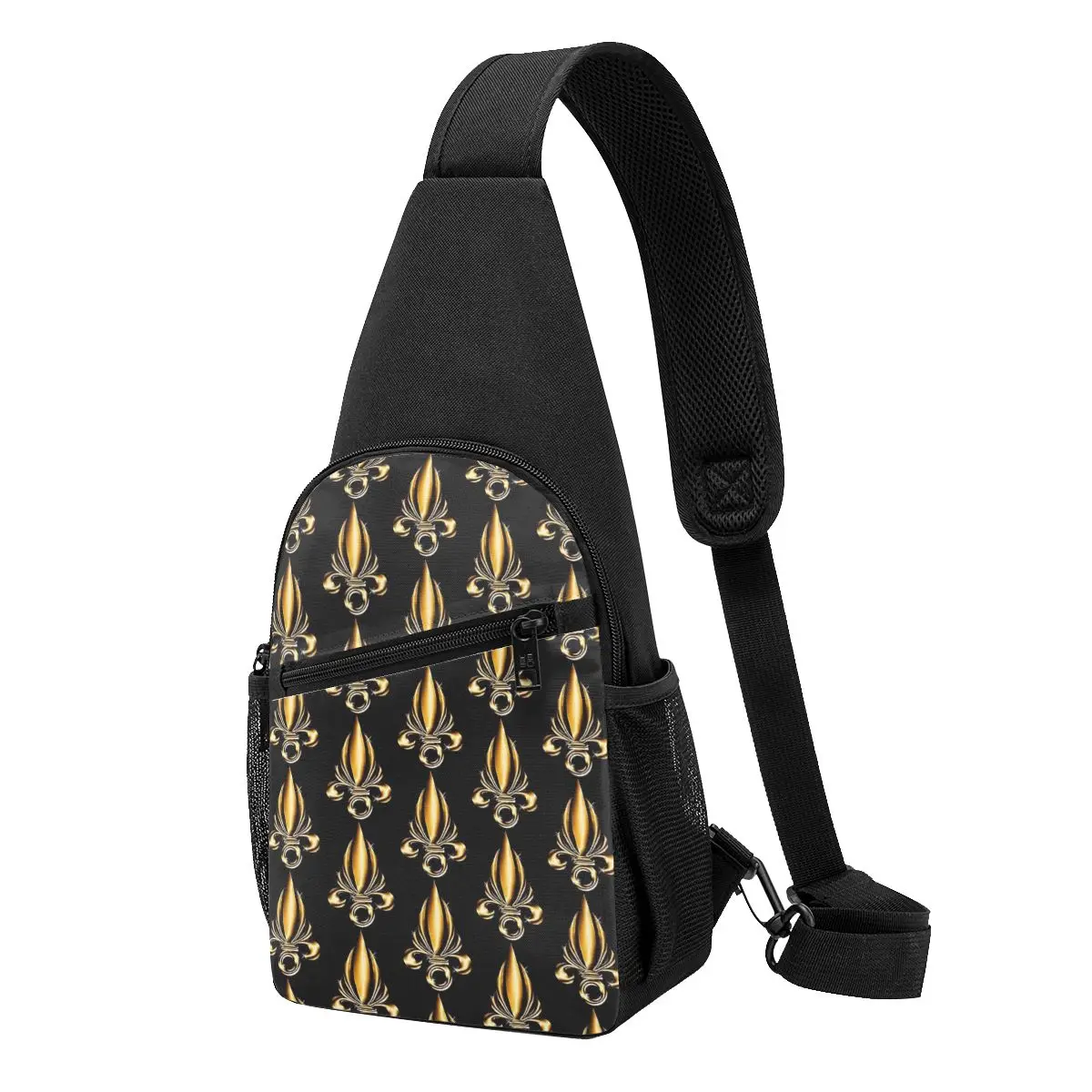 French Foreign Legion Chest Bag Men Sling Crossbody Backpack Chest Bag Traveling Hiking Daypack Shoulder Bag