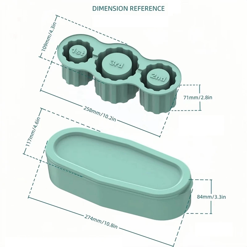 Ice Mold For Stanley Cups,Silicone Ice Maker With Lid For Making 3 Hollow Cylinder Ice Molds,Reusable image 6