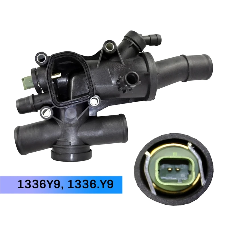 Car Thermostat With Housing + Sensor 1336Y9, 1336.Y9 For Peugeot 307 308 407 607 807 Expert 2.0 HDI