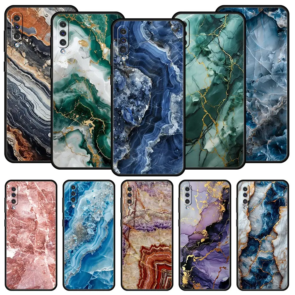 Marble Stone Phone Case For Samsung A56 A36 A26 A54 A52 A24 A14 A50 A72 A70 A06 A12 A22 A34 A42 A32 A04s A16 5G Cover