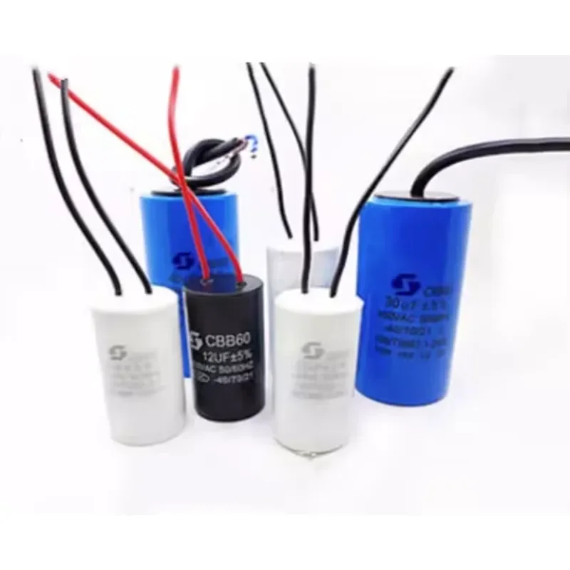 450V 3UF 4UF 5UF 6UF 8UF 10UF 12UF 15UF 18UF 20UF 25UF 30UF 35UF 40UF 45UF 50UF Motor Run Capacitors CBB60 Spade Tabs 450VAC