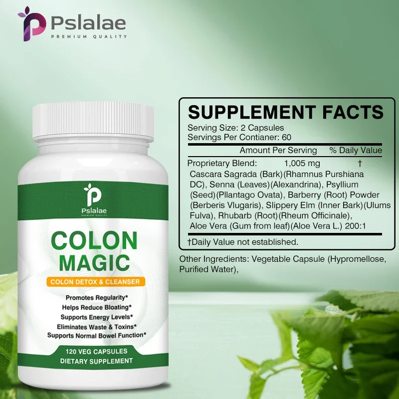 Colon Detox & Cleanse Capsules - Powerful Natural Cleanser, Intestinal Cleansing, Digestion, Helps with Constipation & Bloating