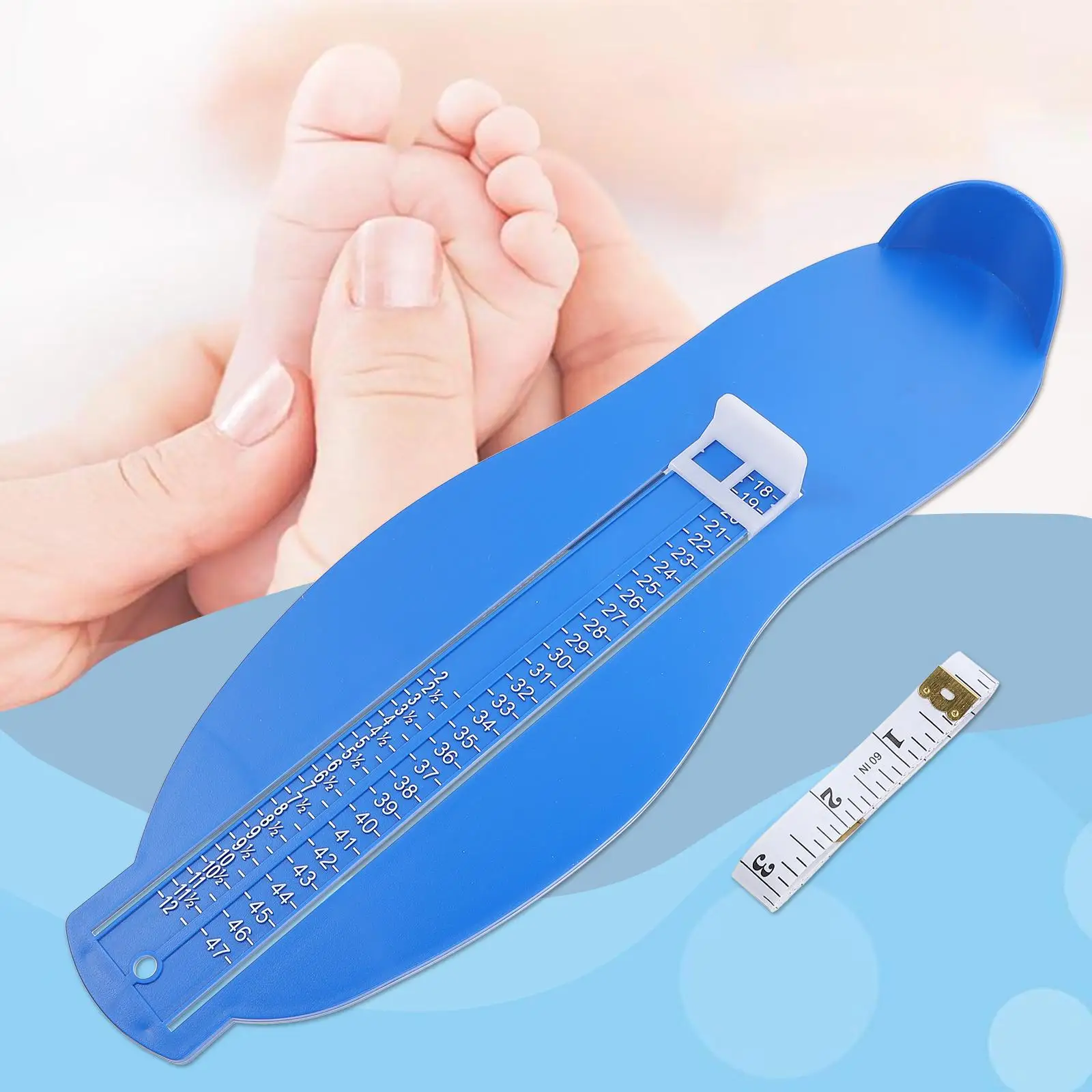 Foot Measuring Device Adult Feet Length Gauge Ruler Size Chart Practical Lightweight Accurate Measurements