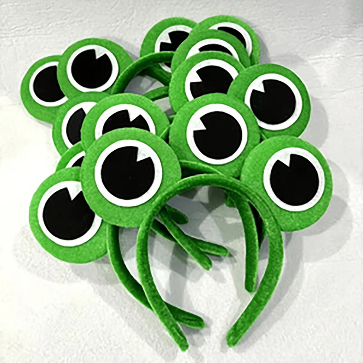 2 fun and cute frog themed headpieces, green animal clothing accessories for birthday parties, role-playing, and events
