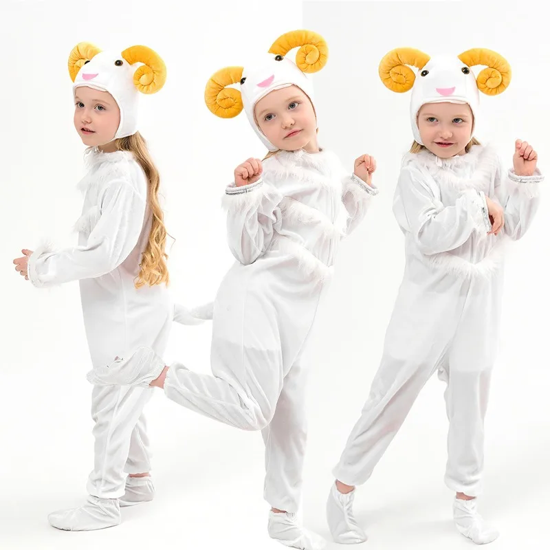 

Kindergarten Animal Performance Costume-Adorable Cartoon Lamb & Antelope Outfits for Children's Day Dance & Sports Day