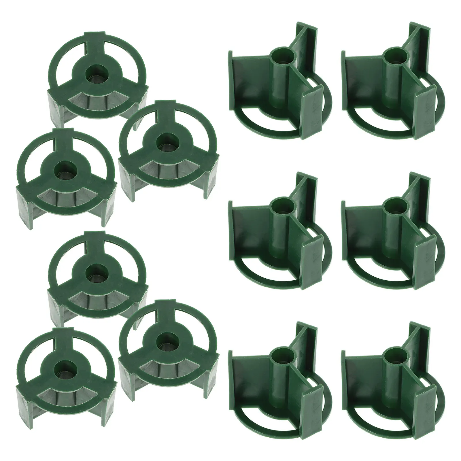 

20pcs Cemetery Grave Vase Stable Floral Arrangement Holder Dark Green Cylindrical Base Tombstone Plastic Memorial