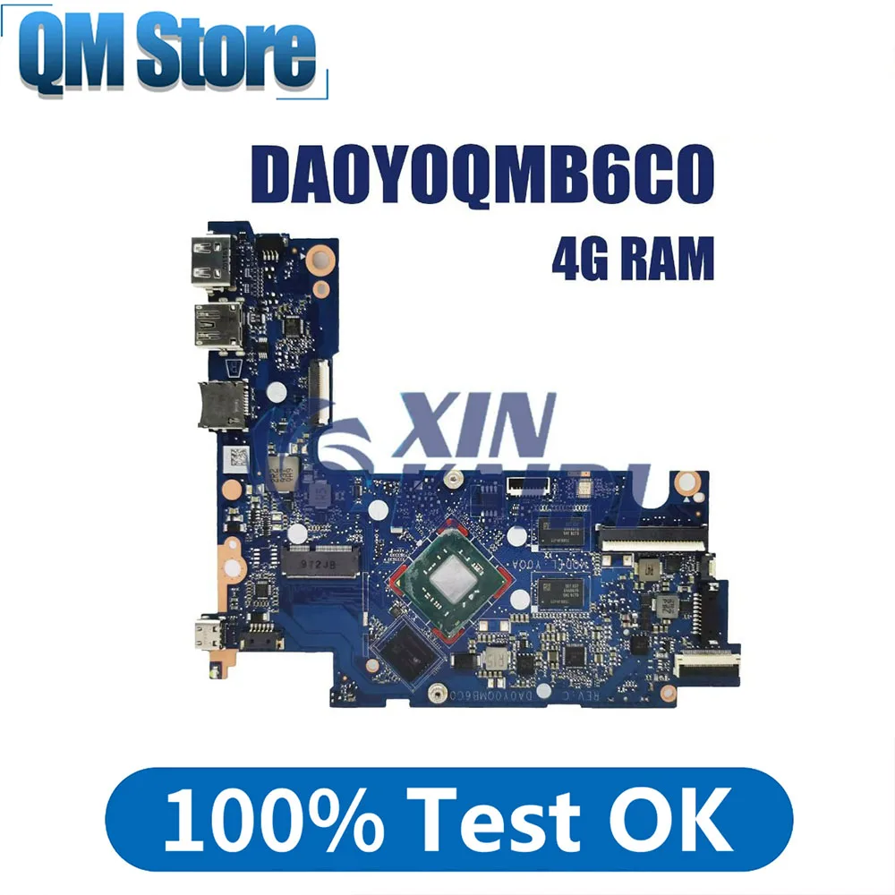 

Notebook Mainboard For HP Stream 11-AK DA0Y0QMB6C0 Laptop motherboard with CPU N4000 4G-RAM 64G-SSD 100% Tested Fully Work