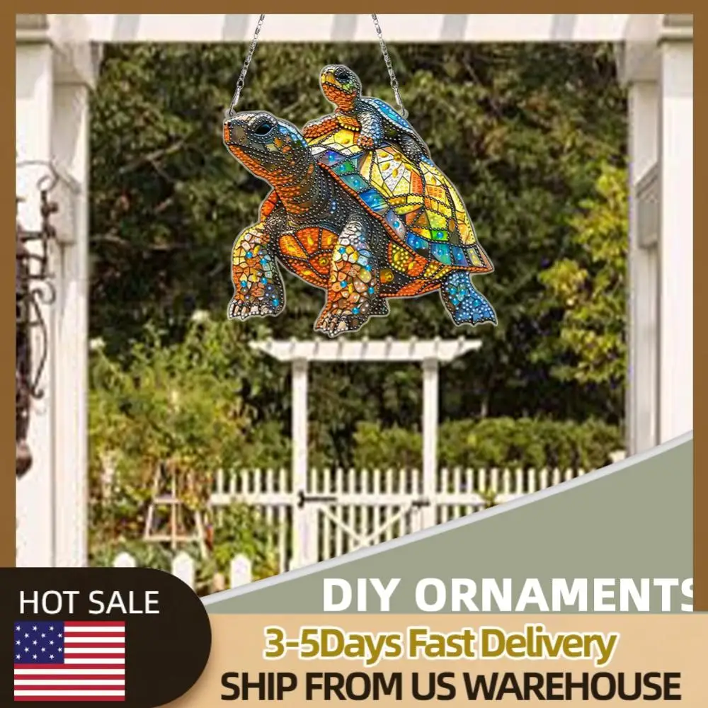 

2D плоская черепаха DIY Алмазная художественная подвеска на окно для домашнего декора стен
