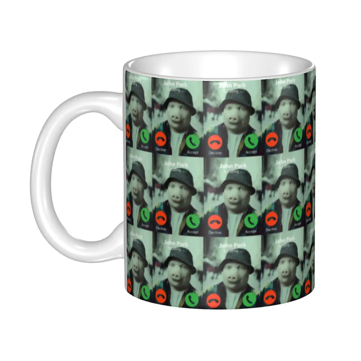 DIY John Pork Is Calling Ceramic Mug Personalized Coffee Cup Creative Present