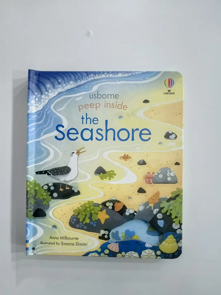 Usborne Peep Inside The Sea shore English Learning Flap Picture Book Educational 3D Flap Picture Books Children Reading Book
