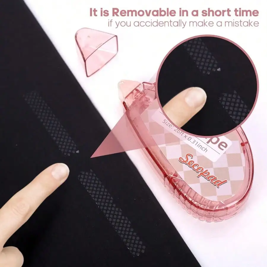 4/8pcs Double Sided Adhesive Tape 0.3 Inch x 26ft Roll for Scrapbooking, Diary Decoration, Office, School, Craft Supplies - view 5