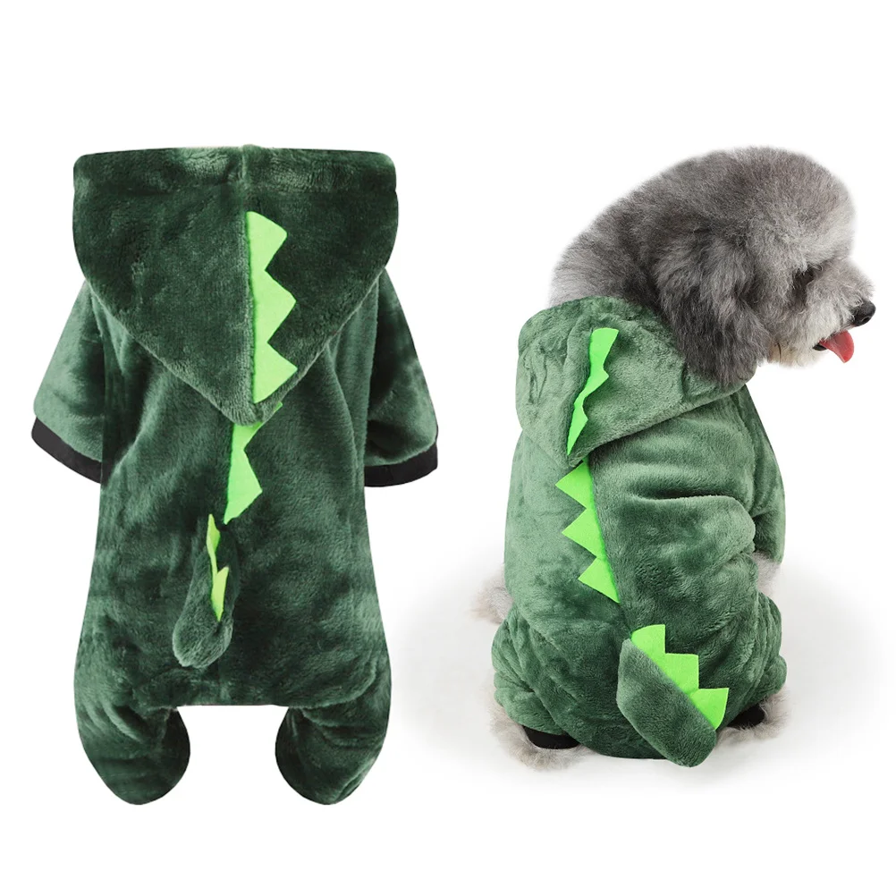

Dog Dinosaur Halloween Costume Size L Warm Pet Clothes Puppy Outfit Small Dog for Special Occasions Photos
